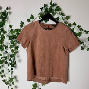 BCBG SUEDE Soft Pink Top